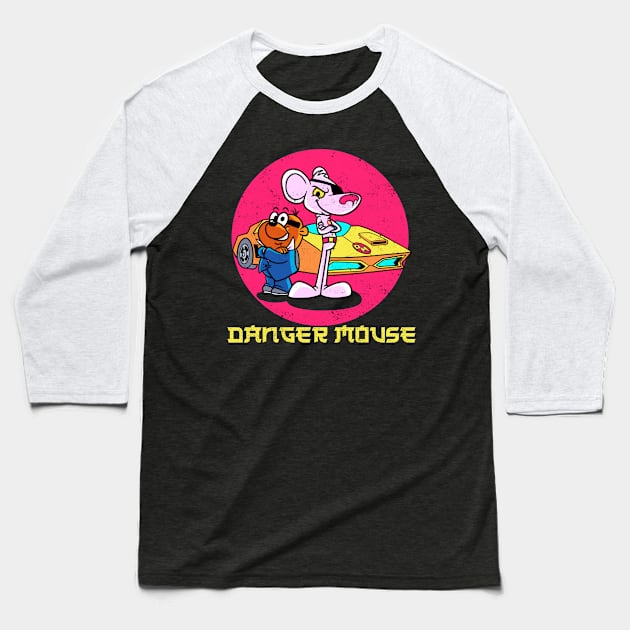 Danger Mouse Retro Japanese Baseball T-Shirt by thelazyshibaai